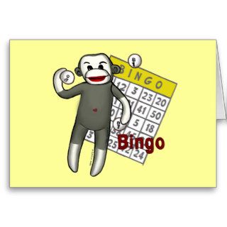 Sock Monkey Bingo Card