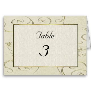Elegant Table Number Card