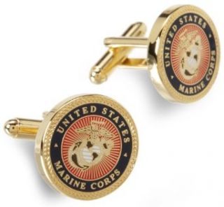 Cufflinks Inc. Men's Us Marine Corp Cufflink, Red/Gold/Black, One Size Inc. Cufflinks Jewelry