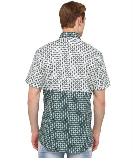 Just Cavalli Geometric Diamond Slim Fit Short Sleeve Shirt Bluette