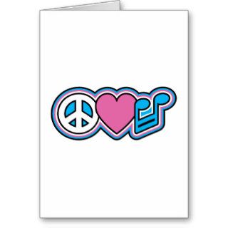 PEACE LOVE MUSIC Symbols Card