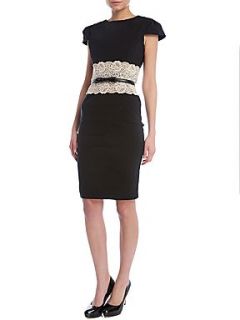 Paper Dolls Short sleeved lace middle midi dress