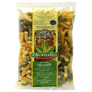 Bioitalia Fusilli Tricolore Pasta, 17.6 Ounce (Pack of 6)  Grocery & Gourmet Food