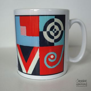 love and hate ceramic mug by smart deco