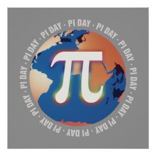 Pi Day on Earth   Math poster