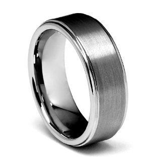 *** LASER ENGRAVING SERVICE *** 8MM Rounded Edge Men's Cobalt Free Tungsten Carbide Comfort fit Wedding Band Ring (Size 5 to 14) [DETAIL INFORMATION   PLEASE CLICK AND CHECK THE ] The World Jewelry Center Jewelry