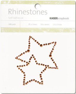 Kaisercraft Self Adhesive Rhinestones, 2 Stars Copper
