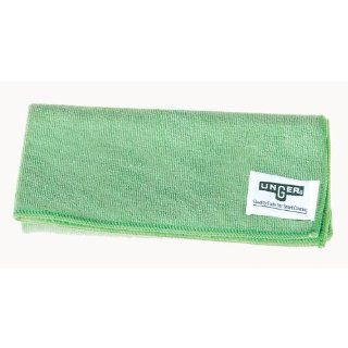 Unger MB400 SmartColor MicroWipe Microfiber Cloth, 16" Length x 16" Width, Green (Case of 10) Cleaning Dust Clothes