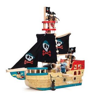 pirate ship wooden toy by knot toys