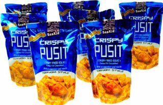 Seakid Crispy Pusit Crispy Fried Squid 40gms (Pack of 7)  Jerky And Dried Meats  Grocery & Gourmet Food