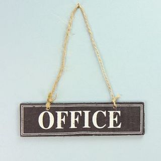 office hanging sign by lisa angel homeware and gifts