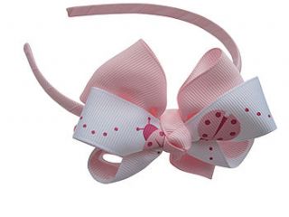 pink ladybird headband by candy bows