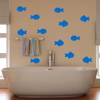 fish bathroom wall stickers by mirrorin