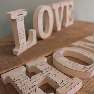 wooden live/love/home lettering was £15 by möa design