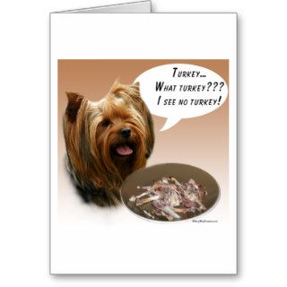 Yorkshire Terrier Turkey Cards