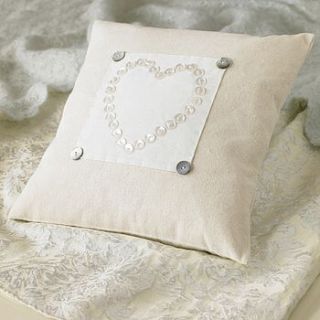 feather stuffed pearl cushion by dibor