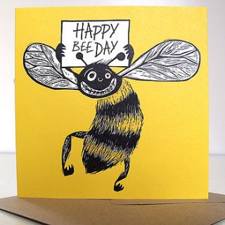 happy bee day card by cardinky