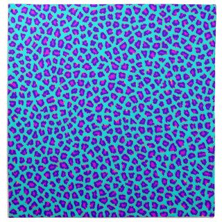 Cheetah Print Purple on Blue Printed Napkins