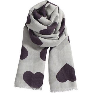 bold heart print scarves by ella georgia