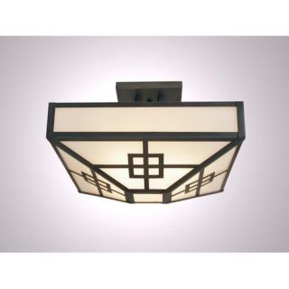 Steel Partners Prairie 4 Light Post Drop Semi Flush Mount Ceiling