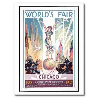 1933 Chicago World's Fair Postcard