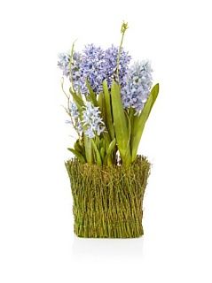 Winward Faux Hyacinth Twig Basket, Multi   Artificial Floral Arrangements