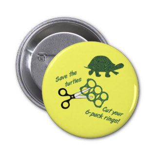 Save the Turtles Cut Six Pack Rings Buttons