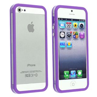 BasAcc Clear/ Purple Bumper Case for Apple iPhone 5/ 5S BasAcc Cases & Holders