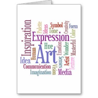 Creative Artist's Inspiration Word Art Greeting Card