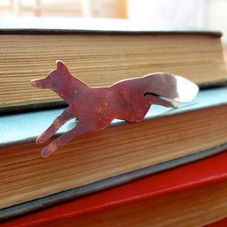 copper fox brooch by by emily