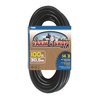 Prime Wire & Cable 100-Ft. Black Outdoor Extension Cord, Model# EC532730  Extension Cords