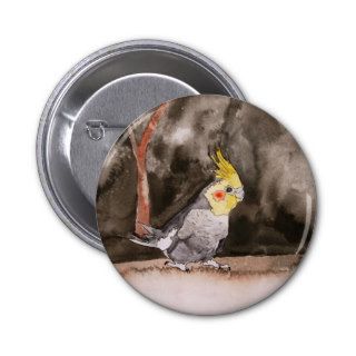 cockatiel bird painting pin
