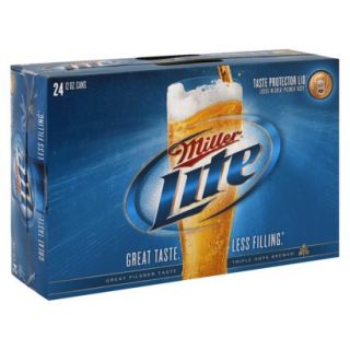 Miller Lite Beer Cans 12 oz, 24 pk