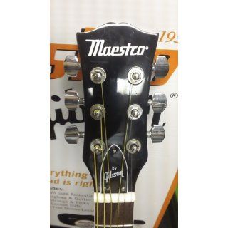 Maestro by Gibson Full Size Acoustic Guitar (Black) Musical Instruments