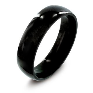 Black plated Stainless Steel Domed Ring West Coast Jewelry Men's Rings