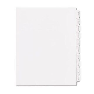 Kleer Fax Letter Size Index Dividers, Collated Exhibit Number Sets, Side Tab, 1/10th Cut, 1 Set per Pack, White, Exhibit 1 Exhibit 25 (91951)  Binder Index Dividers 