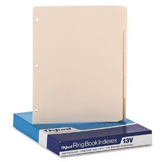Oxford Products   Oxford   Three Hole Punched Index for Binder, 1/5 Cut, Five Tab, Manila, 100/Box   Sold As 1 Box   Categorize documents in binders and reference information faster   Bulk tab divider sheets allow you to sub divide and then quickly access