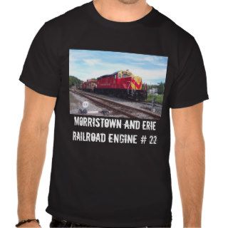Morristown and Erie Railroad Engine # 22 Black Tshirt