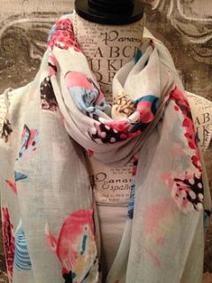 feathers and birds scarf by french grey interiors