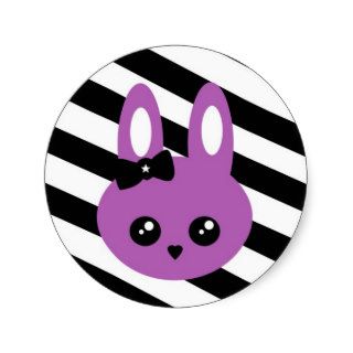 Tabu Japan Cute Creatures Line  Bunny Round Stickers