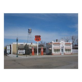 Gas Station Bassett, Nebraska, USA Poster