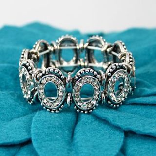 crystal oval hoops bracelet by my posh shop