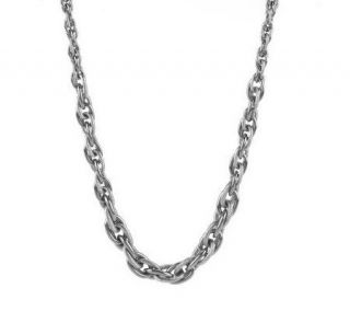 Steel by Design Graduated Interlocking Oval Link Necklace —