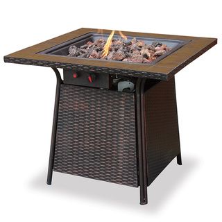 LP Gas Outdoor Firebowl with Tile Blue Rhino Fireplaces & Chimineas