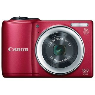 Canon PowerShot A810 16MP Red Digital Camera Canon Point & Shoot Cameras