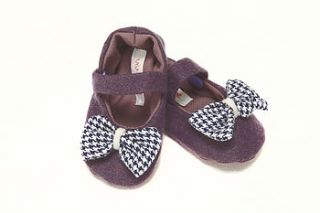 handmade baby shoes with bow by viv & joe