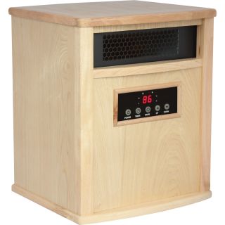 American Comfort Titanium Portable Infrared Quartz Heater — 5200 BTU, Built-In Air Purifier with UV-C and TiO2, Oak Finish, Model# ACW0039WO  Electric Infrared Heaters