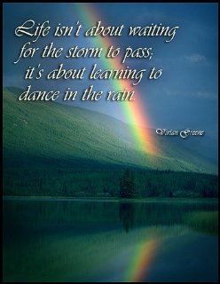 Life isn't about waiting for the storm to pass it's about learning to dance in the rain. ~Vivian Greene   Decorative Plaques