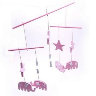 wooden elephant baby room nursery mobile by pippins gift company