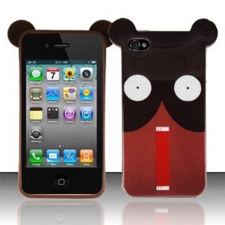 Funky cartoon like dog design phone case for the Apple Iphone 4/4S Cell Phones & Accessories